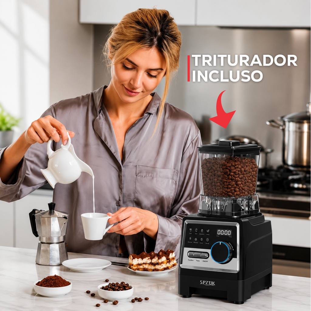Liquidificador Multiuso MegaMix Com 2 Jarras de Vidro + BRINDE: Porta Tempero Giratório 20 Potes de Vidro  - LEVE 2 PAGUE 1